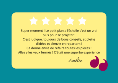 Témoignage d'Amélie suite à un atelier d'aménagement pour repenser son entrée et son salon afin de la rendre fonctionnel, pratique et agréable