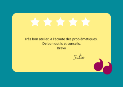 Témoignage de Julie suite à un atelier d'aménagement pour repenser la buanderie de ses rêves