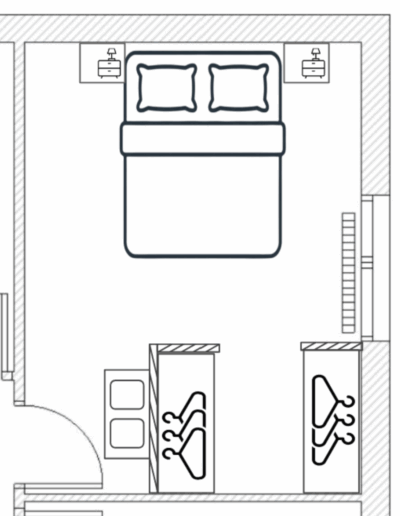 Plan du nouvel aménagement de la chambre - après coaching individuel