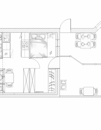 plan d'aménagement d'un garage en studio - coaching individuel aménagement intérieur